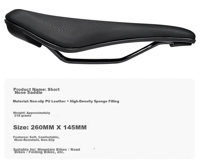 Lebai Ke Road Bike Saddle Mountain Bike Seat Cushion Cycling Seat Short Nose Saddle Bicycle Seat Accessories 2