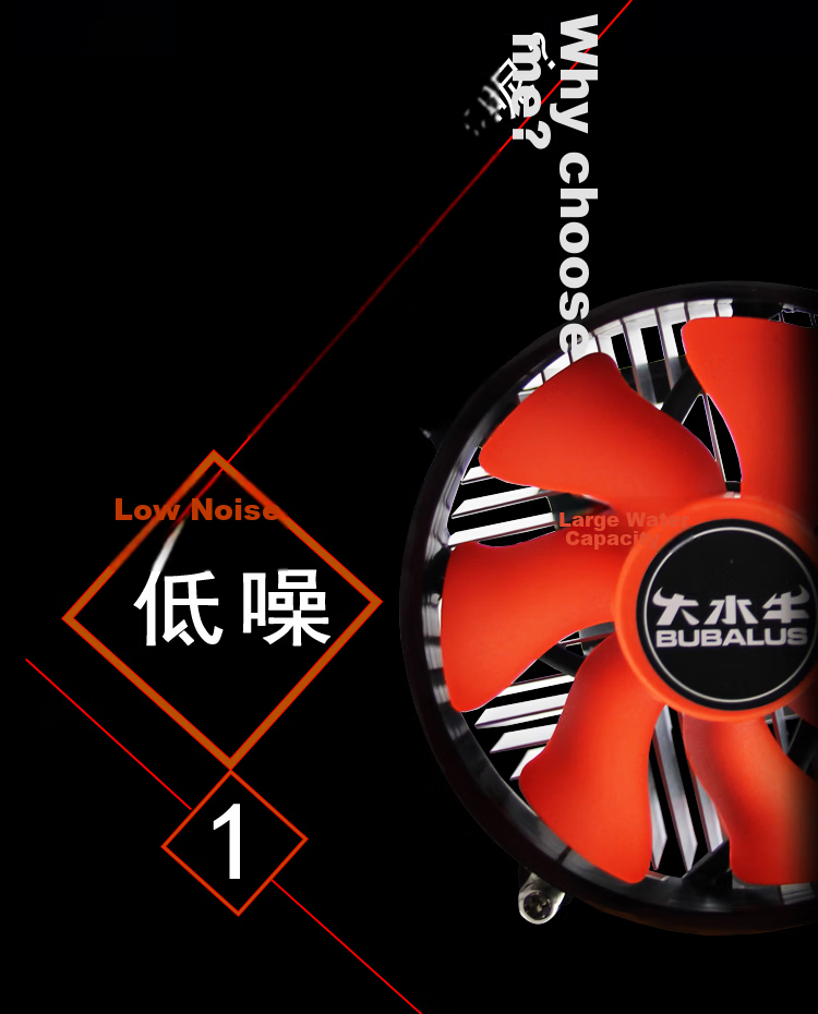 BUBALUS L5 CPU Cooler (Supports INTEL 1150/1155/1156/i3/i5, Desktop Air Cooler, 9CM Low Noise Fan, Includes Thermal Paste) 3
