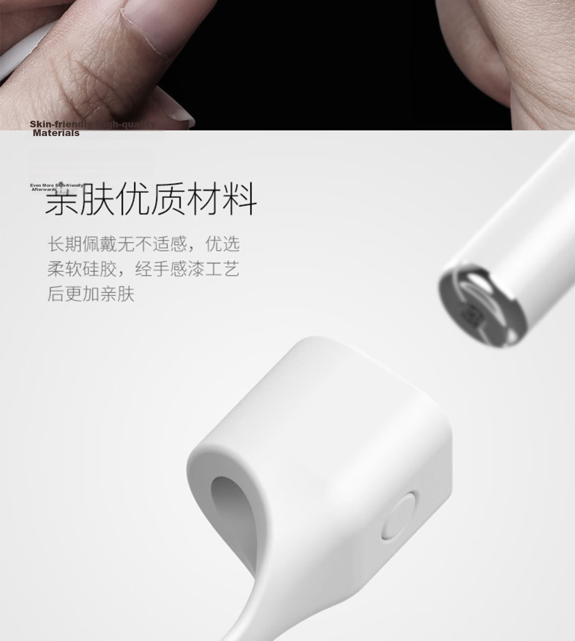 ESCASE Apple Airpods2/pro/3 Wireless Bluetooth Sports Earphones Xiaomi Huawei Walker OV Anti-Loss Rope for Travel Anti-Drop Magnetic Adsorption White 6