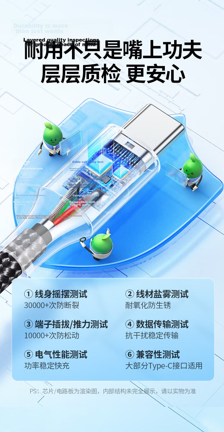 UGREEN Type-C Data Cable 6A Compatible with Huawei Honor Super Fast Charging 100W/66W Charging Cable for Pura80/70/Mate70/60Pro+ Xiaomi Android Phones Car Charger 3 Meters 12