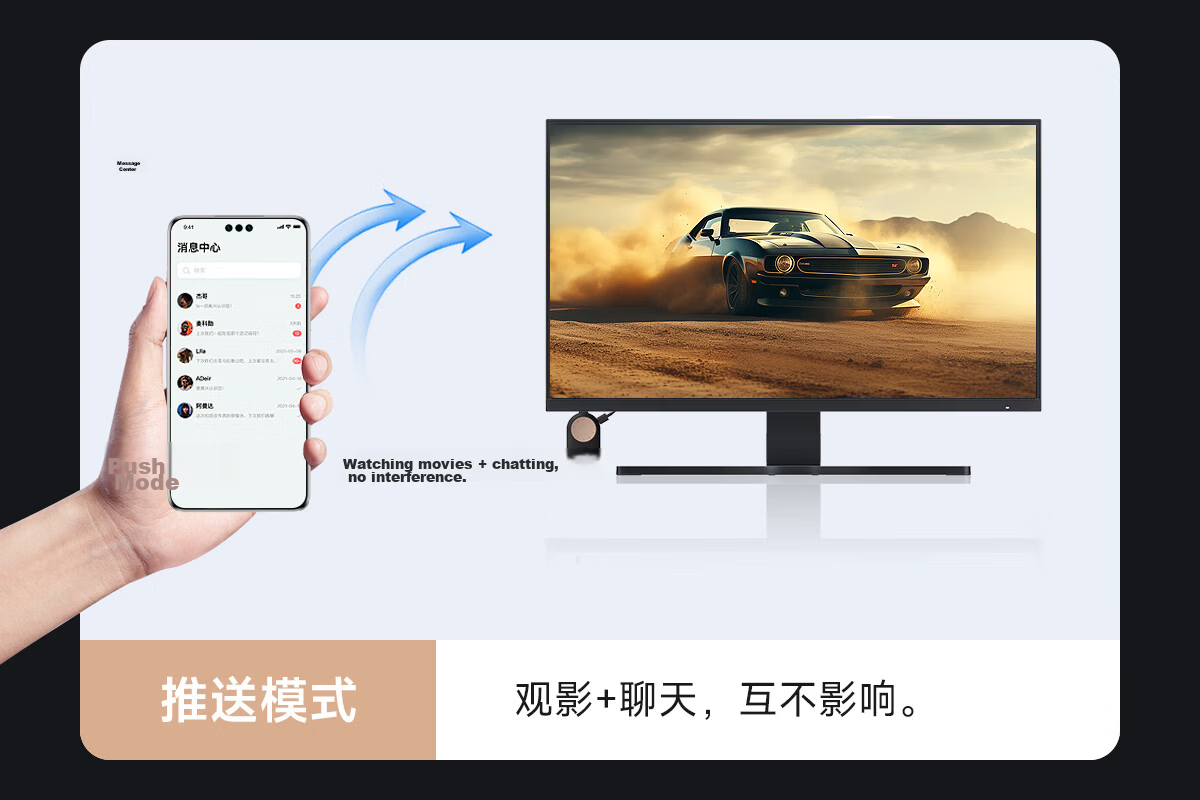 Hagibis Wireless Screen Mirroring Device, Phone to TV Audio And Video Synchronization, 4K 60Hz HD HDMI Video Transmitter, Compatible with Phones, Computers, Projectors, And Monitors 14