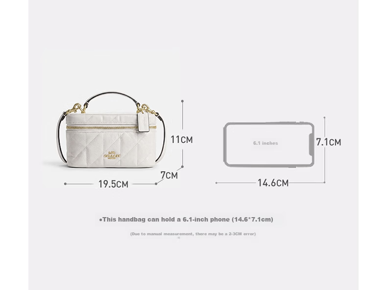 COACH RAINER18 Quilted CEO22 Women's Tote Shoulder Crossbody Box Bag Gift 3