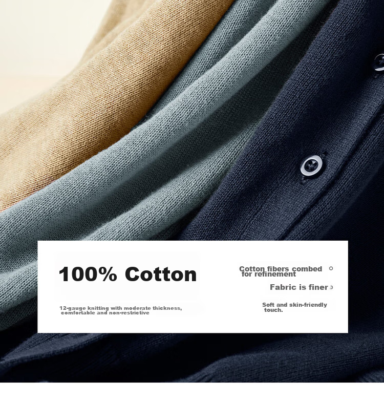 Giordano Knitted Cardigan for Women, Pure Cotton V-Neck Sweater, Women's Outerwear, Solid Color Jacket 05350649 7