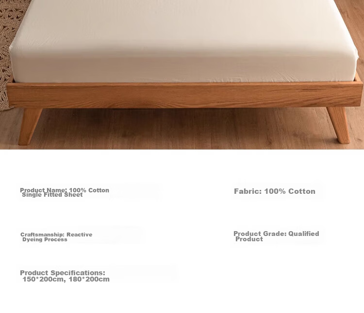 Wuyinliangpin Class A Pure Cotton Fitted Sheet, Single Piece Mattress Protector, All-Inclusive Dust Cover, Khaki, 1.5 Meters 11