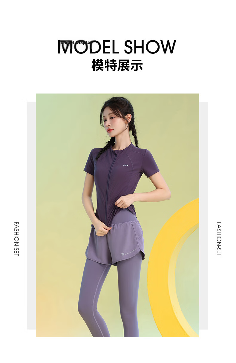 Baisirong Summer Yoga Set for Women Plus Size Loose Breathable Casual Running Sportswear Slim Fit Fitness Yoga Outfit 15