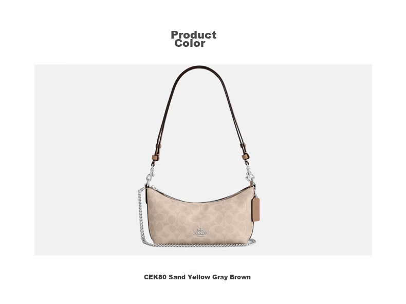 COACH Women's CAITLIN Shoulder Crossbody Bag CEK80 Sand Yellow New Travel Gift 5