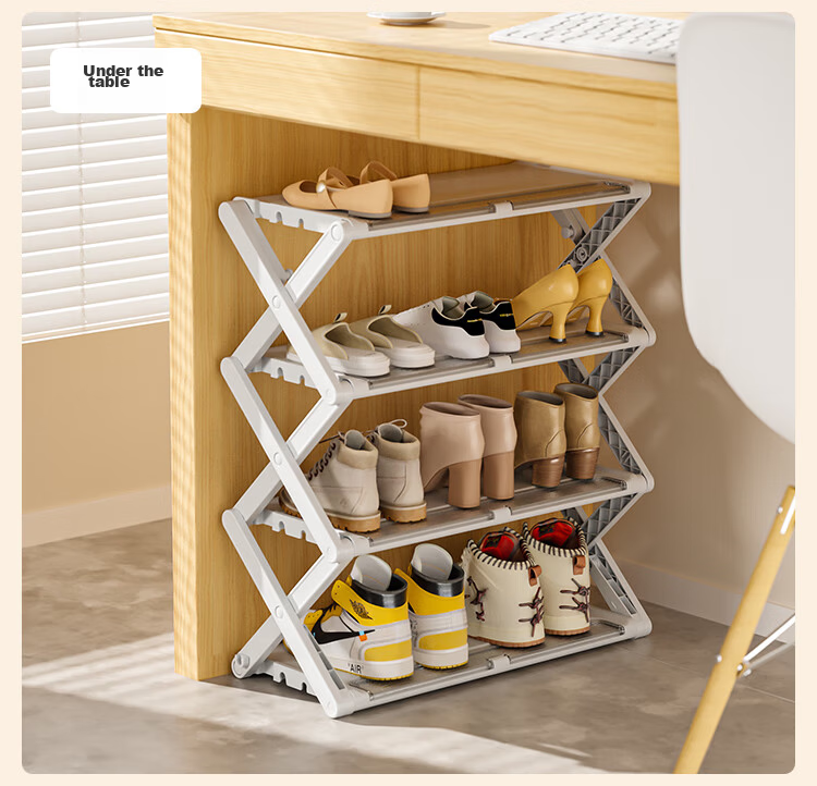 JD Jingzao Shoe Rack Shoe Storage Organizer Space-Saving Slipper Rack for Entryway Bathroom No Installation Required 13