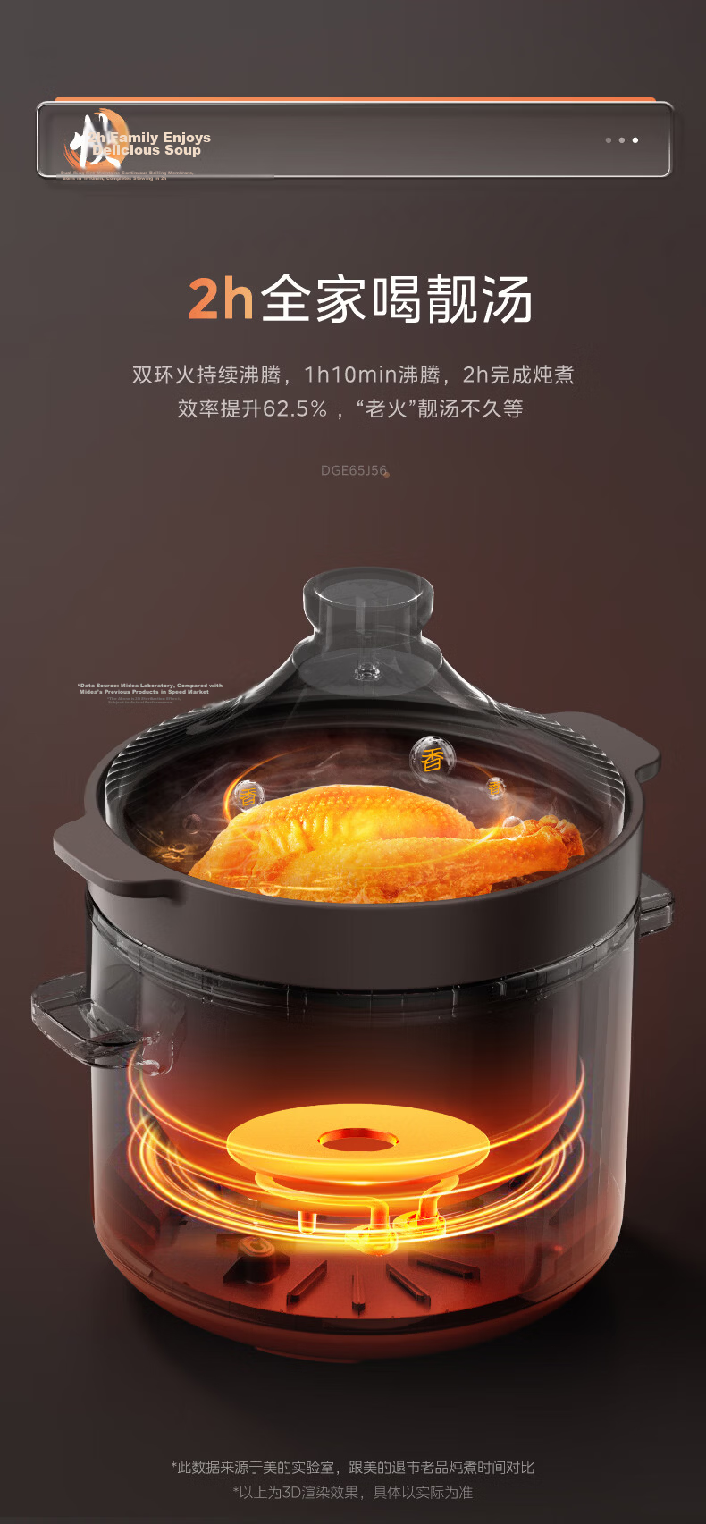 Midea Electric Stew Pot, Ceramic Soup Pot, Purple Clay Stewing Pot, Bird's Nest Stew Pot, Porridge Cooker, Baby Food Pot, 2L Quick Cooking MD-DGE2056 8