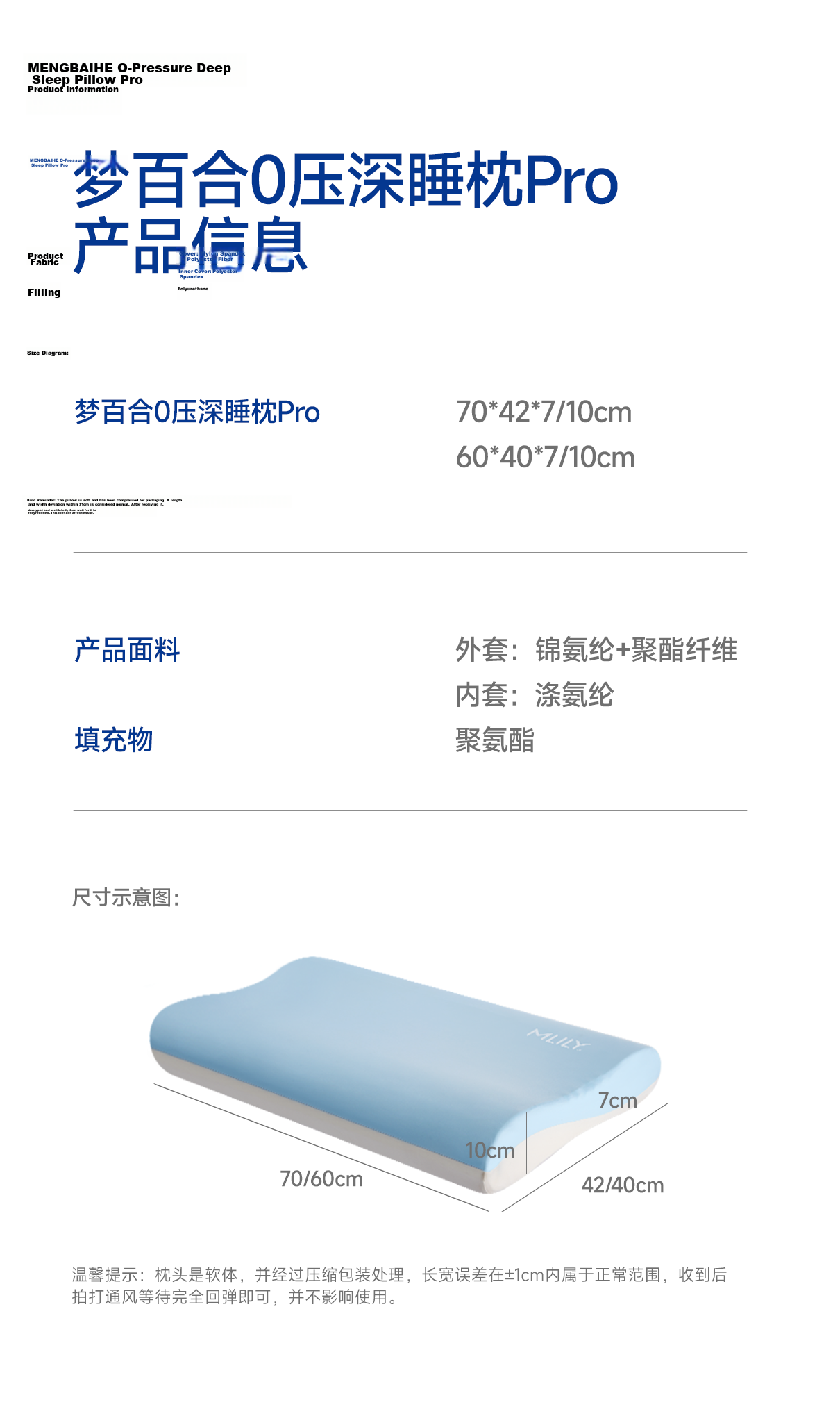 MLILY Cervical Neck Support Pillow Adult Memory Foam Pillow Core Single Student Dorm Deep Sleep Pillow Gift Box Set 24
