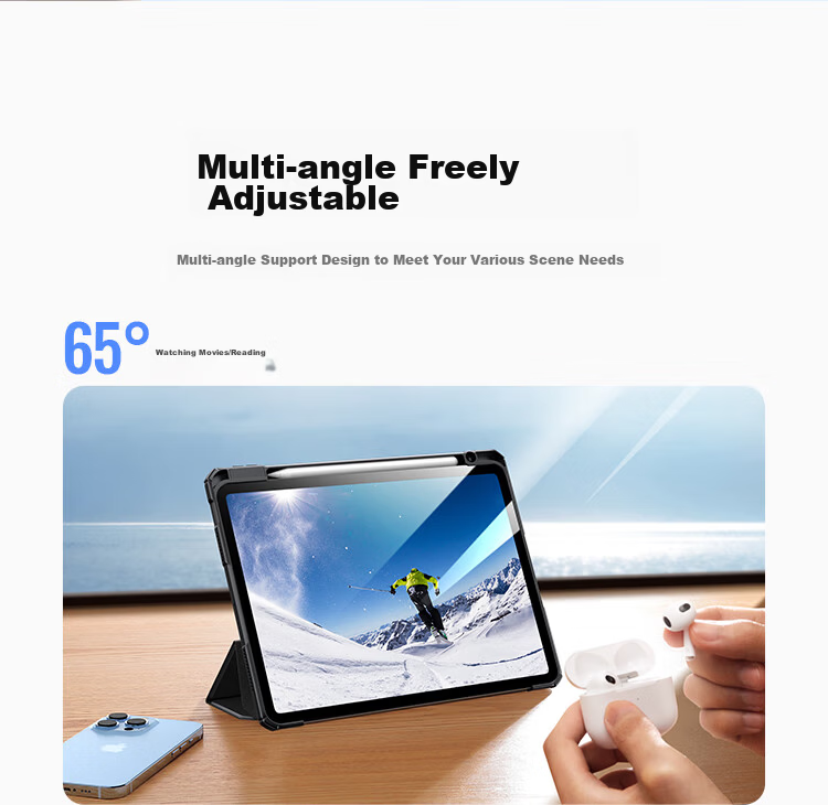 Ugreen iPad Air 8/7/6/5/4 Case with Pencil Slot, Air 11-inch 2026 Latest Slim Protective Cover, Anti-Bend Shockproof Apple Tablet Case 22