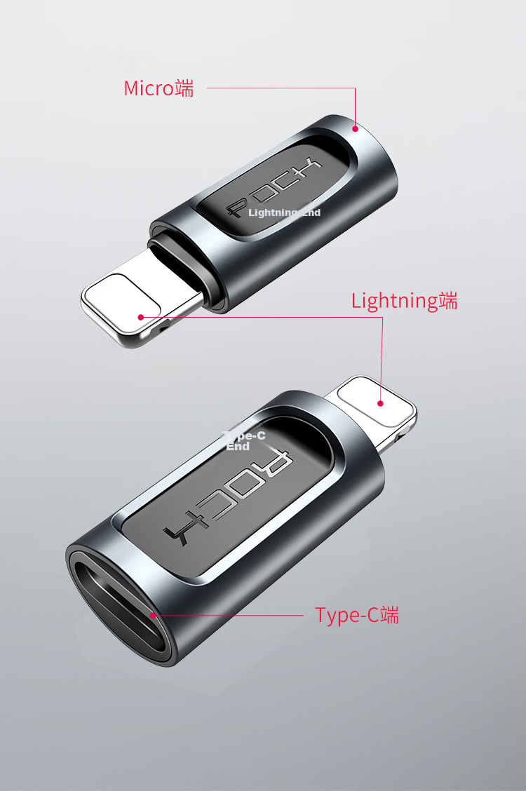 ROCK USB to Type-C Adapter OTG Charging Data Cable USB Drive for Apple iPhone 16/15, iPhone 15/16 Pro Max, Laptop, Huawei, Android Tablet 2
