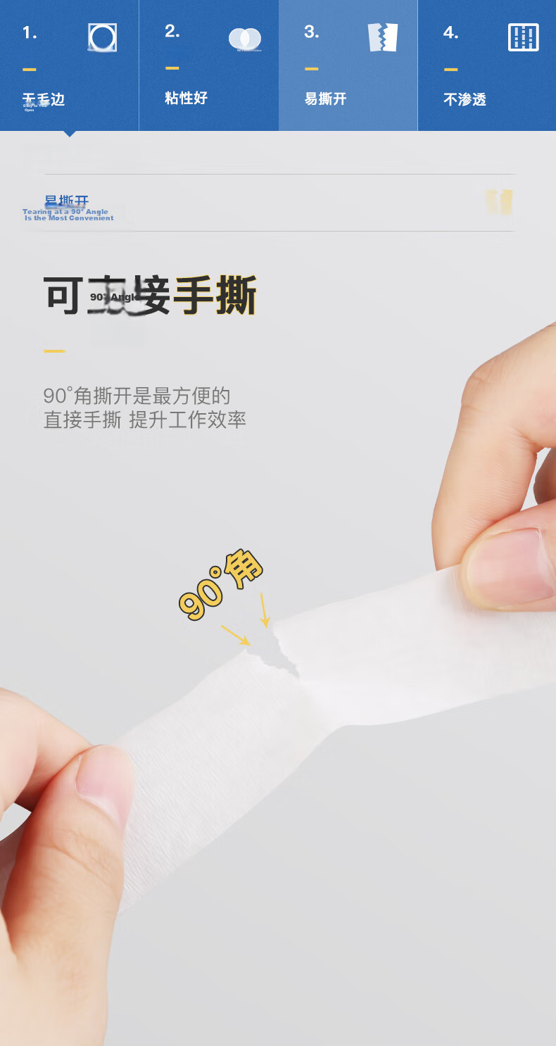 Master Package Masking Tape 100mm x 50m - Paint Protection, Seamless Art Tape, Color Separation, Hand Tear, Wall-Friendly 5