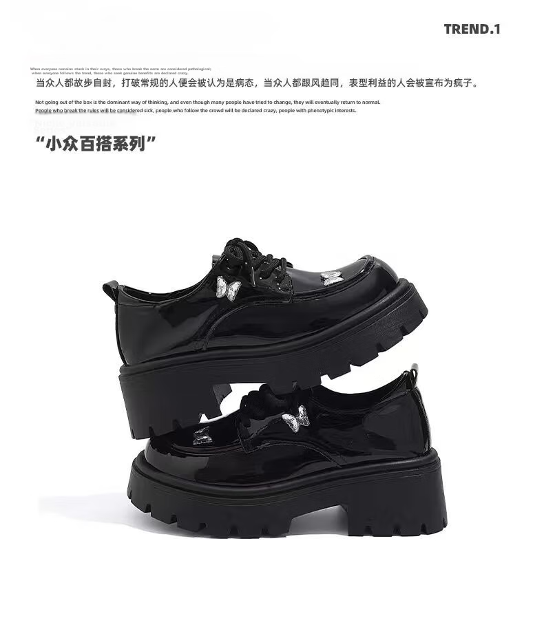 Global Platform Loafers Women 2026 New Summer Bowknot Versatile Casual Black Leather Shoes Height Increasing Flats 2