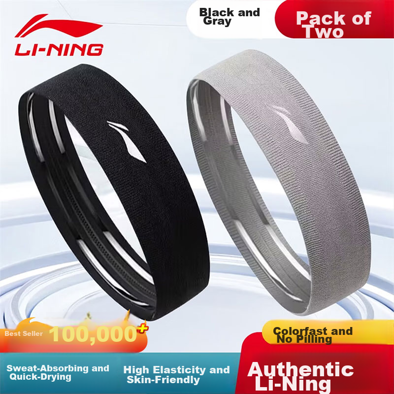Li-Ning Sports Sweatband Unisex Sweat-Absorbing Headband Running Headscarf Basketball Hairband Forehead Protector