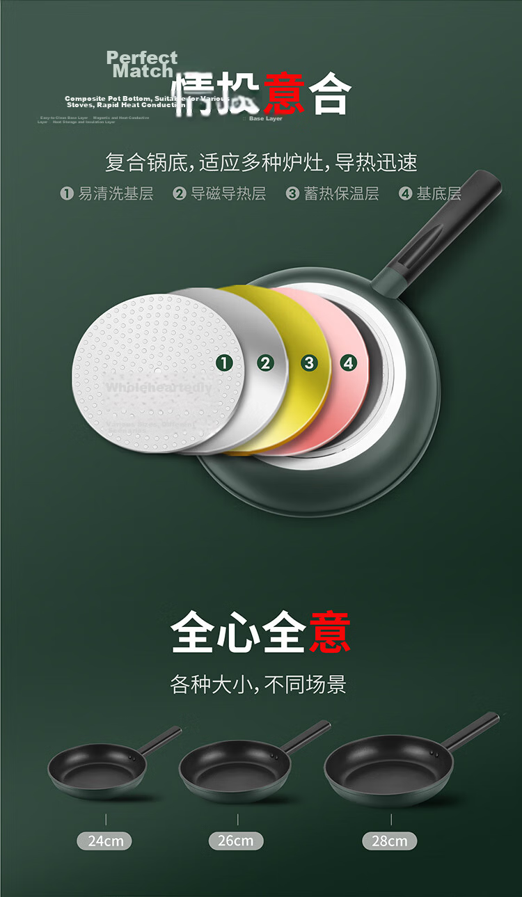 Joyoung Non-Stick Frying Pan with Maifan Stone Coating, Suitable for Pancakes, Eggs, And Steak, 24cm, Compatible with Various Stove Types 10