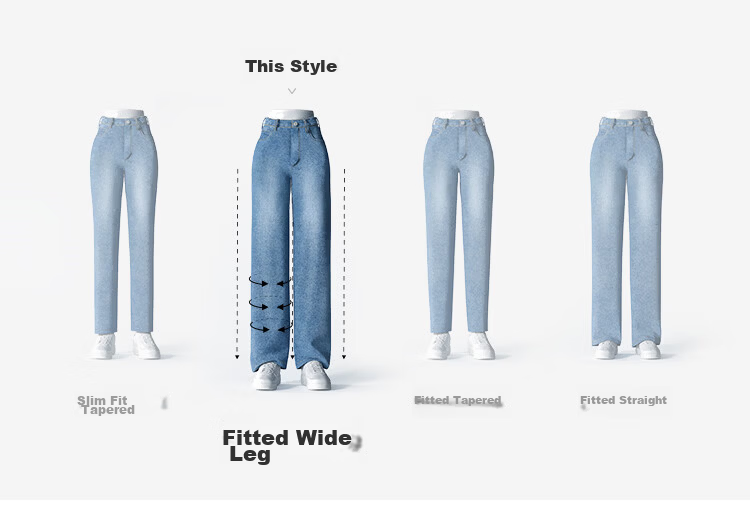 Semir Senrou | Women's Summer Cool Wide-Leg Denim Jeans Frayed Hem 2026 Petite Cropped Pants 109326124002 2