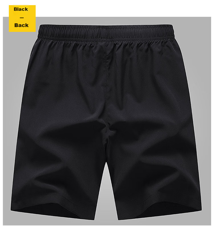 MULINSEN Men's Summer Solid Color Lightweight Sports Shorts Loose Breathable Stretch Beach Shorts Black 5XL 14