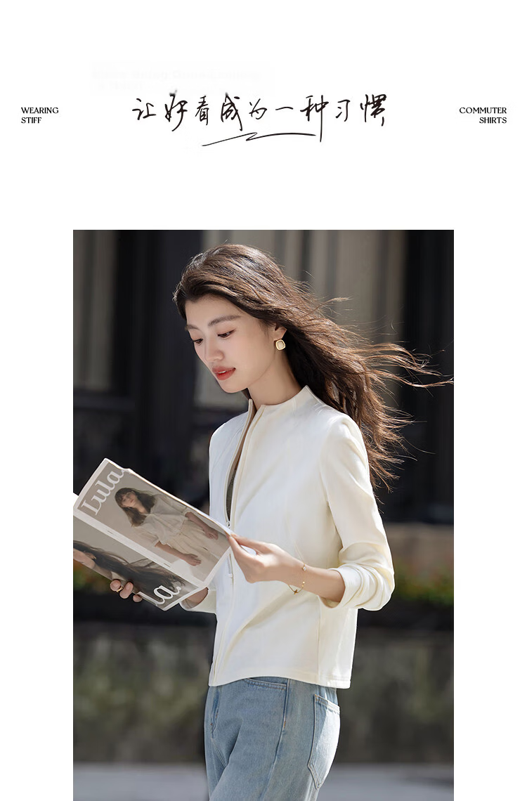 Demana [Delicate 280G German Velvet] Autumn Urban Sports Style Curved Seam High Elastic Comfortable Women's Jacket 13