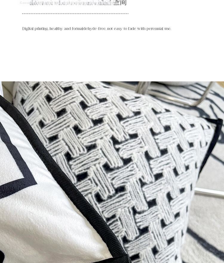 Fanyejia Cream-Colored Sofa Cushion Cover, Living Room Decorative Pillowcase, Bedside Backrest Cover, Plush Pillowcase for Bed 15
