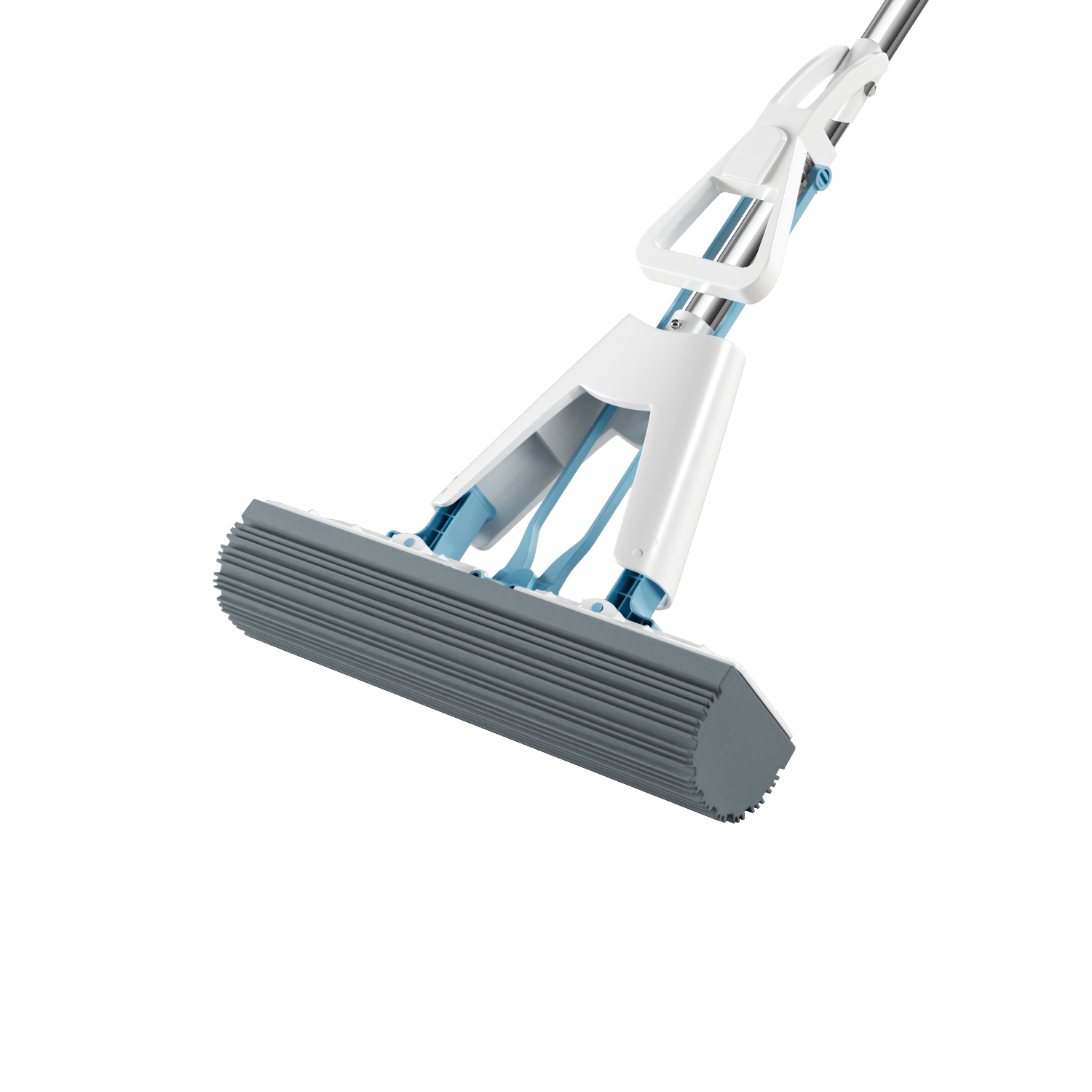 Mayflower Sponge Mop 33cm with 1 Cotton Head Foldable Absorbent Head Household Hands-Free Washing Sponge Mop Floor Cleaning Tool