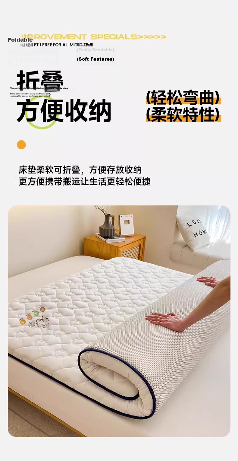 Nanjiren Class A Cotton Mattress, Xinjiang Cotton Bedding for All Seasons, Foldable Soft Pad for Home Use, 180*200cm 11