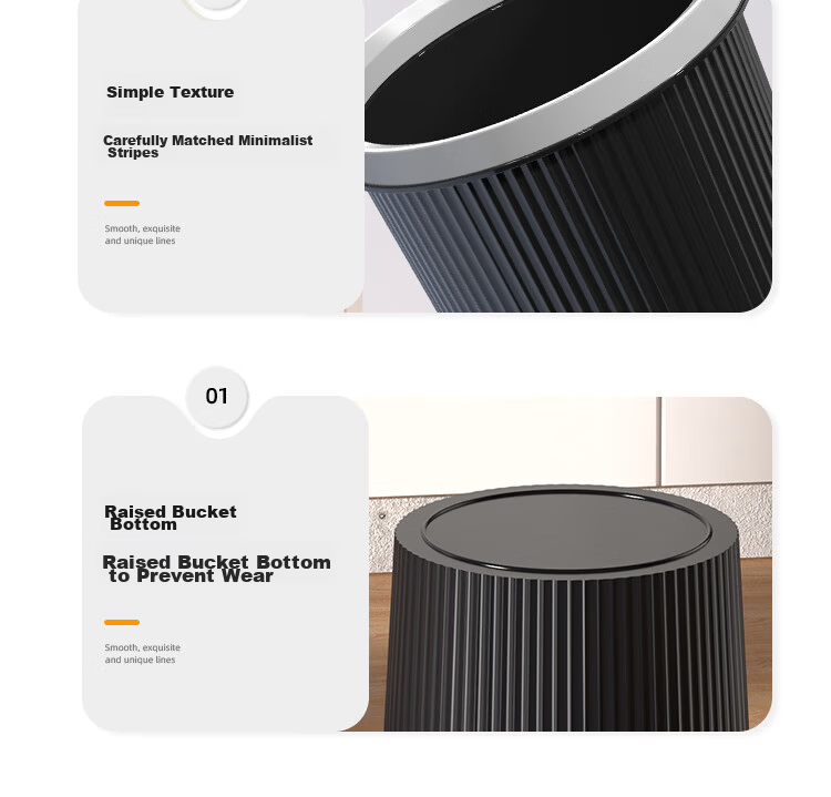 Bendi Metal Mesh Trash Can, 9L, Set of Three, Lidless, Large Size, Office Garbage Bin, Living Room Wire Mesh Wastebasket 22