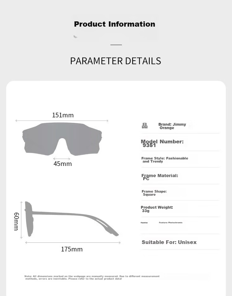 Jimmy Orange Cycling Goggles Day and Night Use Men’s HD Photochromic Windproof UV Sunglasses Women’s Outdoor Sports Sunglasses 23