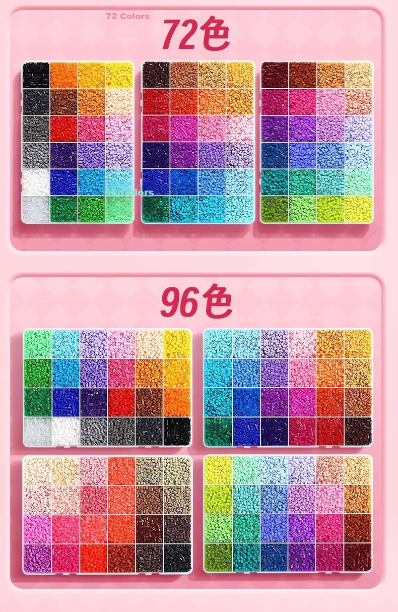 Mimeng DIY Perler Beads Kit for Girls Ages 6-12, 48 Colors 3D Colorful Melting Beads Complete Set Birthday Gift 16