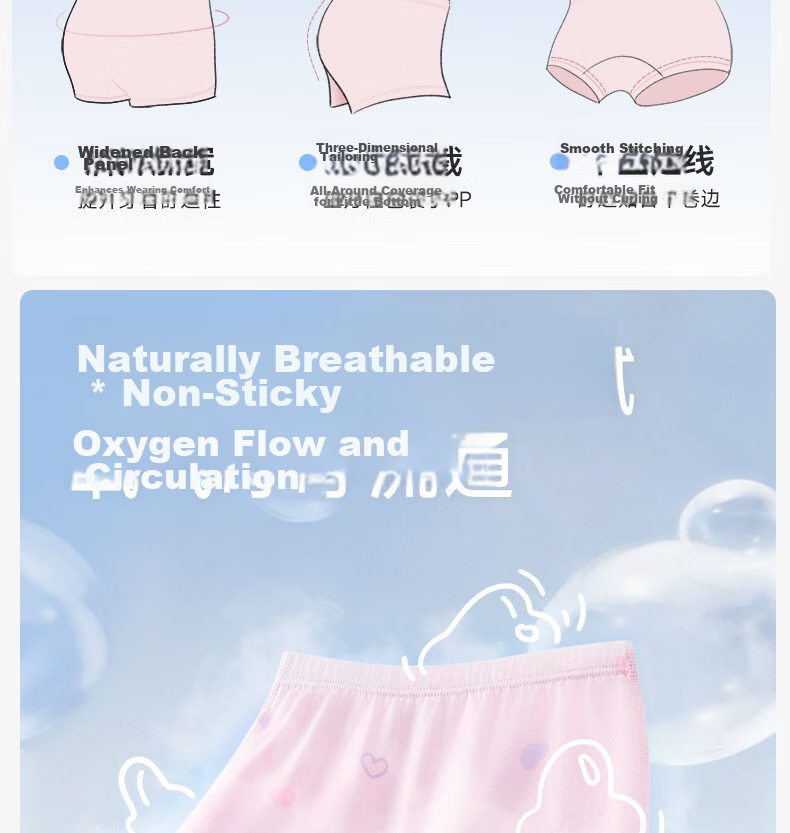 Nido Bear Girls' Cotton Boxer Briefs Children's Four-Point Underwear Toddler Girls Soft Breathable Shorts 13