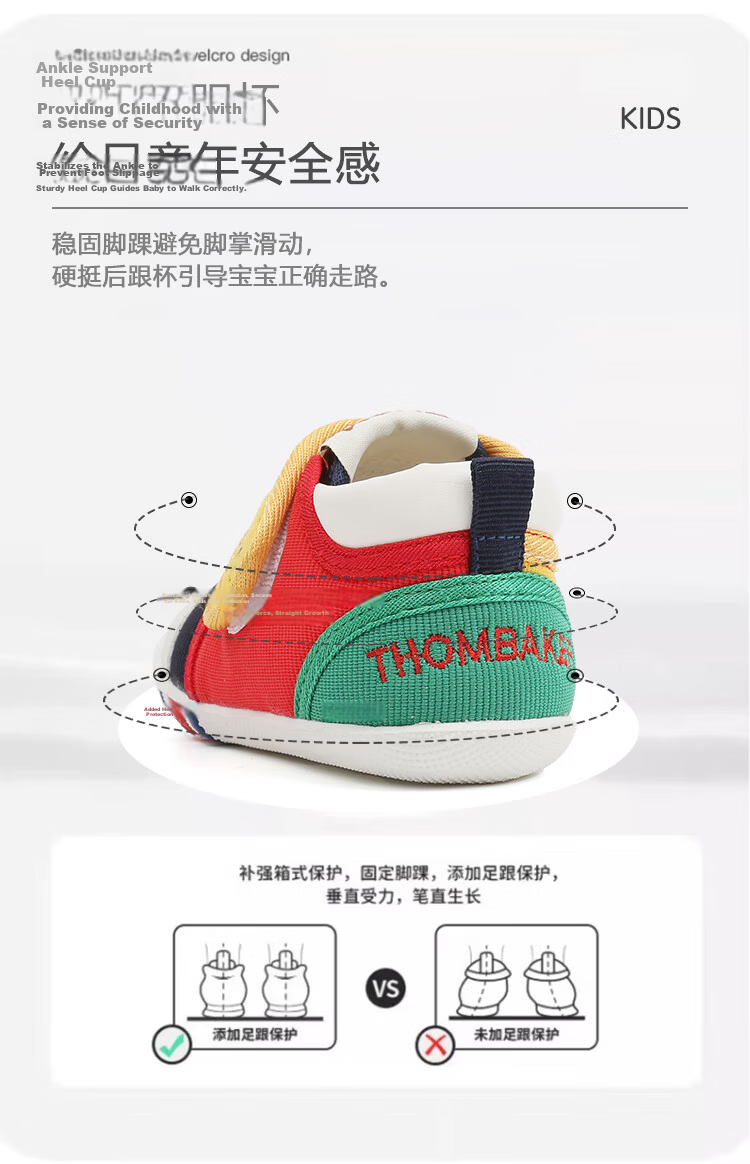 ThomBaker Infant Walking Shoes Spring And Autumn Style, Girls Soft-Soled Shoes, Boys Functional Shoes, Baby And Toddler Footwear, Navy Blue Bear, Size 19 24