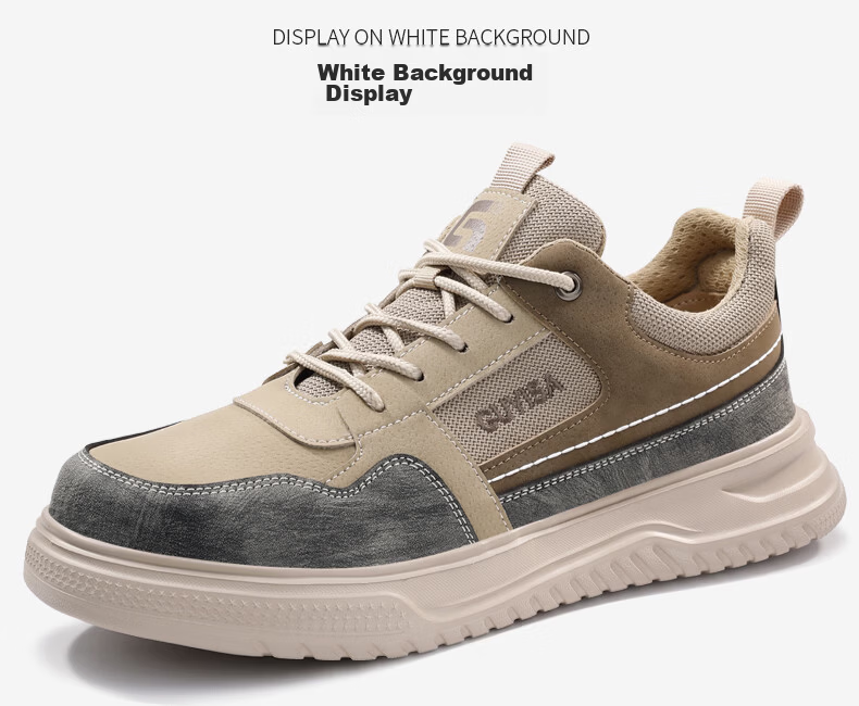 Weierdun Safety Shoes for Men, Summer Breathable Steel Toe Anti-Puncture Ultra-Light Work Site Safety Shoes F080 Size 44 19
