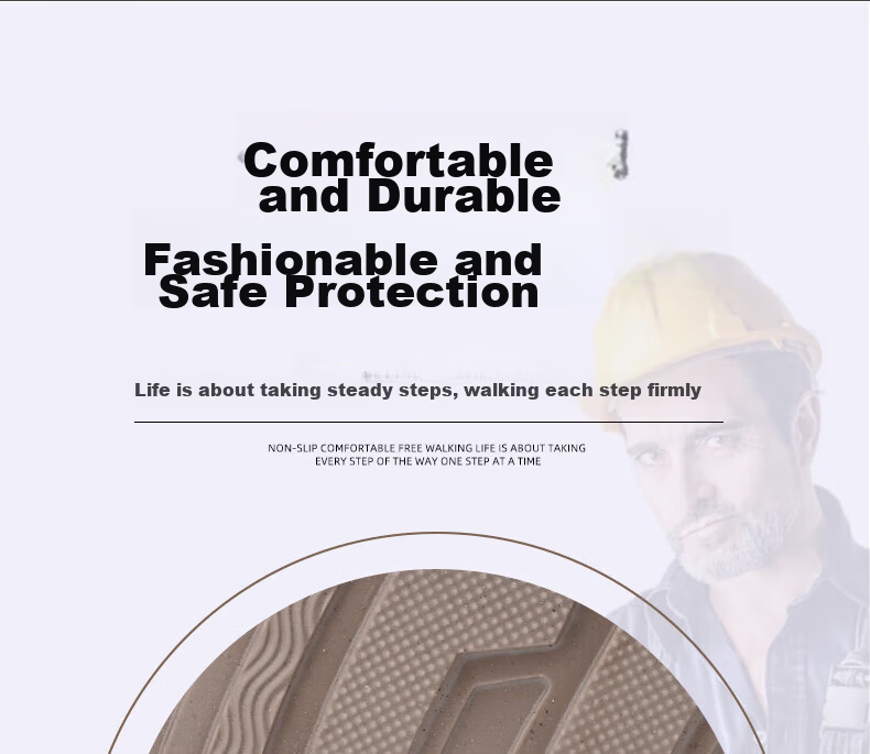 Dinggu Safety Shoes for Men, All-Season Non-Slip Wear-Resistant Anti-Smashing Anti-Puncture Steel Toe Work Boots JD1183MHbu44 4