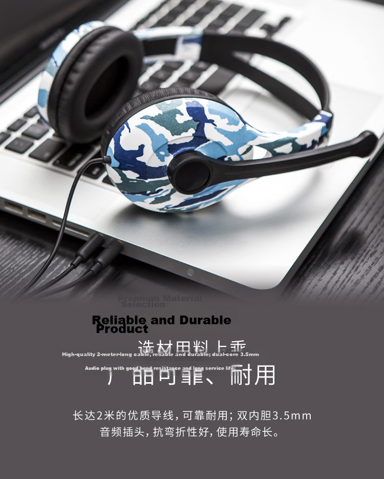 EDIFIER K800 Over-Ear Headphones Computer Headset Office Education Study Training Black 6