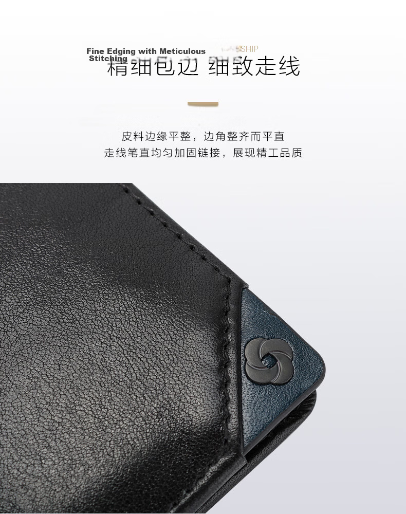 Samsonite Men's Multifunctional Short Wallet Genuine Leather Anti-Theft Card Holder Bank Card Organizer Birthday Gift TK6 5