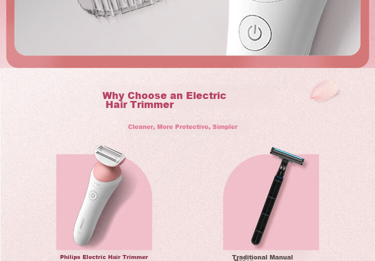 PHILIPS Electric Hair Removal Beauty Device Upgraded Rechargeable Wet and Dry Floating Close-Fitting Shaver BRL146/80 Compact Portable Birthday Gift for Women and Men 10