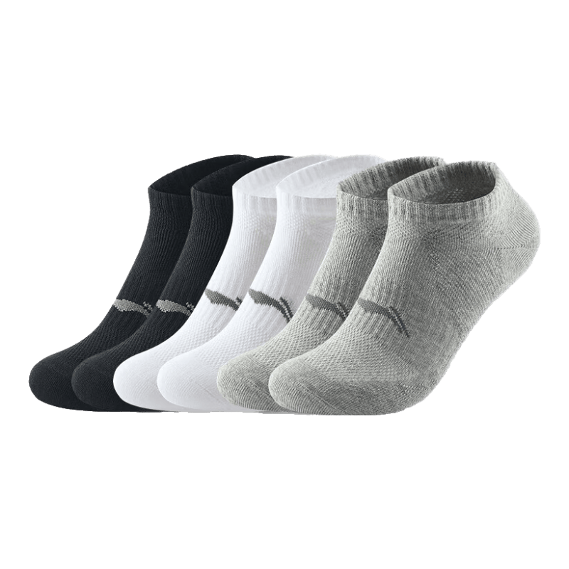 Li-Ning Men's Socks (6 Pairs) Basketball Sports Socks Casual Socks Badminton Running Women's Anti-Odor Breathable Sweat-Absorbing Cotton Socks