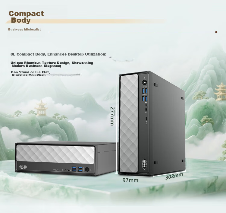 Lenovo Ruitian 900 Business Office Desktop Computer (Core i5-12400, 16GB DDR5, 512GB SSD, Win11, 18L Large Case) 23.8-inch 6