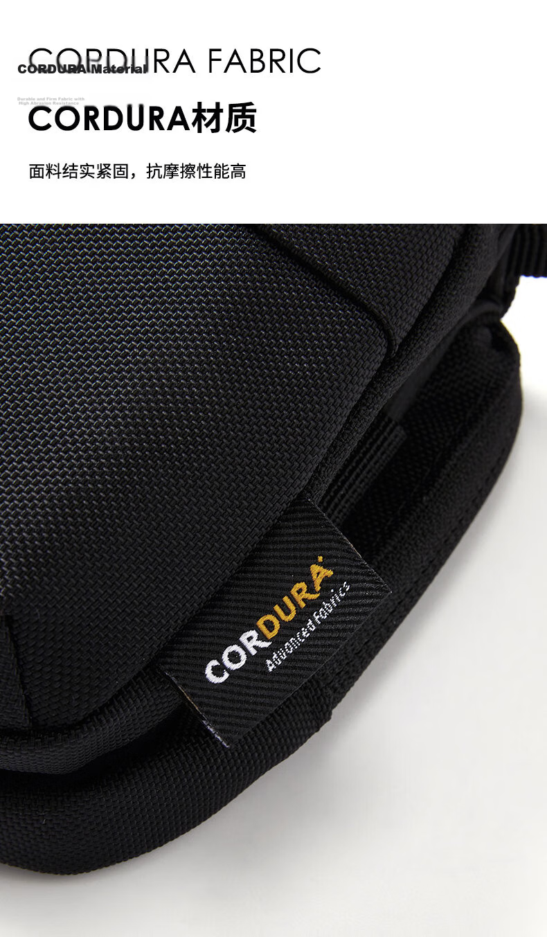 SANWA Shoulder Crossbody Bag for Women, Phone Pouch for Men, Business Dual-Phone Bag, Cordura Wear-Resistant Outdoor Small Bag, Horizontal Style in Tea Gray-Gree 5