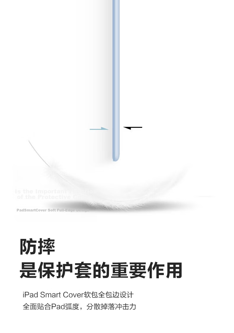 Dunyoujiang Compatible with 2026 Apple IPad Air 11-Inch Case, Suitable for 8th/7th/6th Generation M4/M3, Universal Tablet 360° Rotating Protective Case, Shockproof Sleep/Wake Function, Pencil Holder, White Ice Blue 5