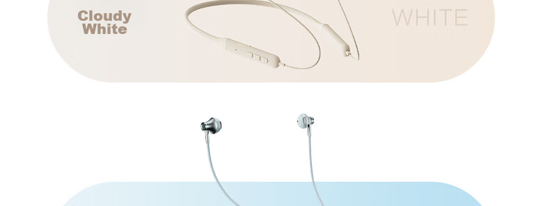 IKF W1S Neckband Bluetooth Earphones, Semi-In Wireless Sports Headphones, Low Latency, High Sound Quality, Long Battery Life, Waterproof And Sweat-Resistant, Suitable for Phones And Computers, Sky Blue 34