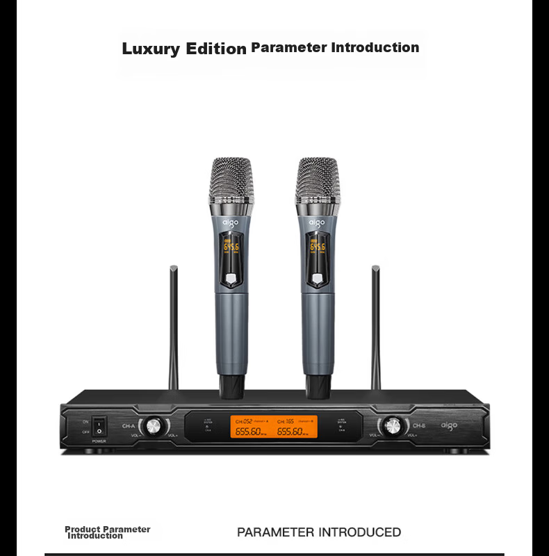 Aiguozhe K55 Microphone, Dual-Channel Handheld Conference U-Segment Stage Anti-Interference Anti-Loudness Speech Training Broadcasting Professional Stage Wedding Performance 22