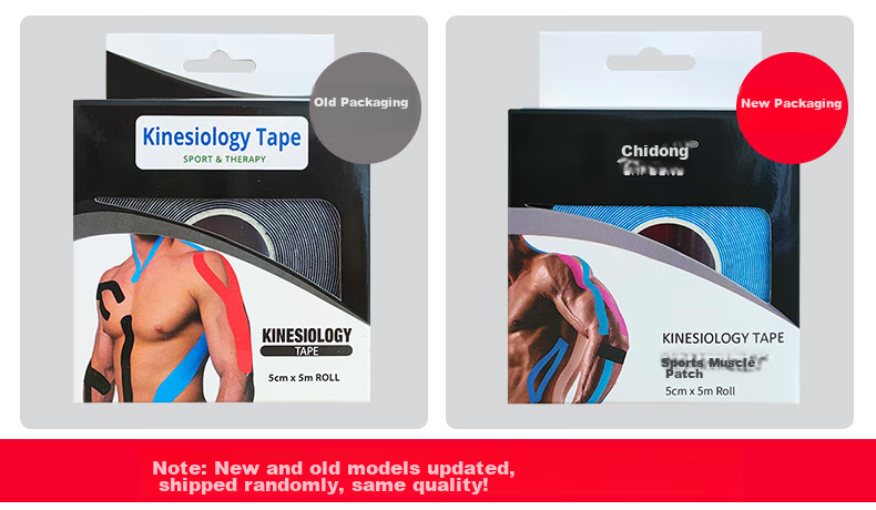 Chidong Muscle Patch Elastic Bandage Self-Adhesive Muscle Patch for Strain Sports Tape 5cmx5m Blue 22