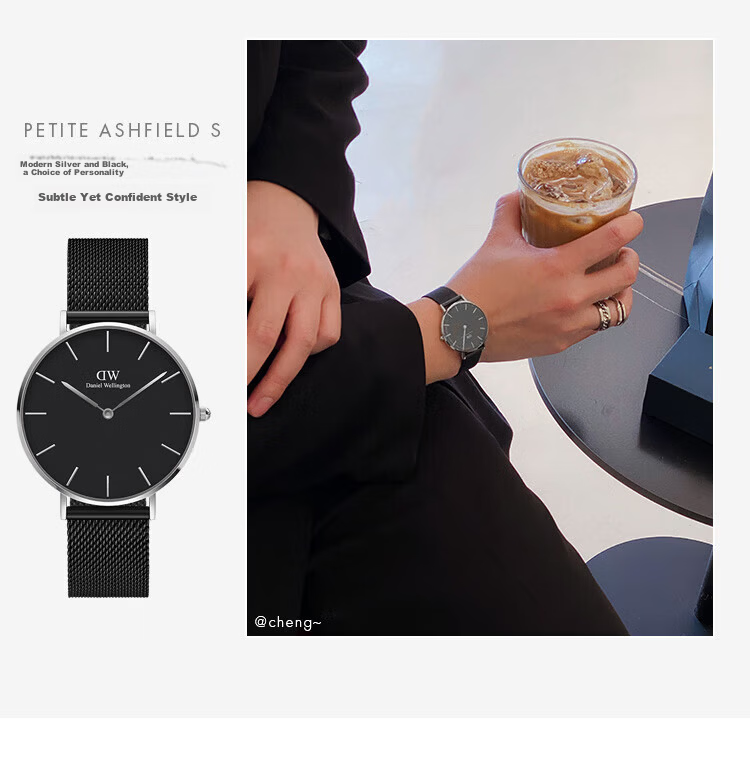 Daniel Wellington DW Men's Watch Niche Luxury Rose Gold Steel Band Quartz Wristwatch Gift Box Qixi Festival Gift for Boyfriend DW307 9