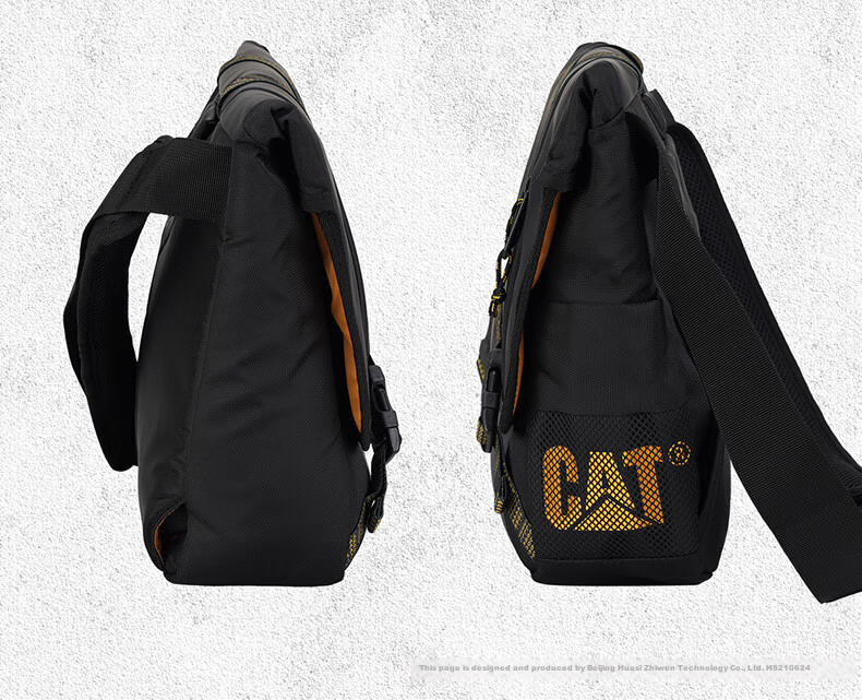 CAT Shoulder Crossbody Bag, Laptop Bag, 15/16 Inch Briefcase for Men, Black, 83607 16