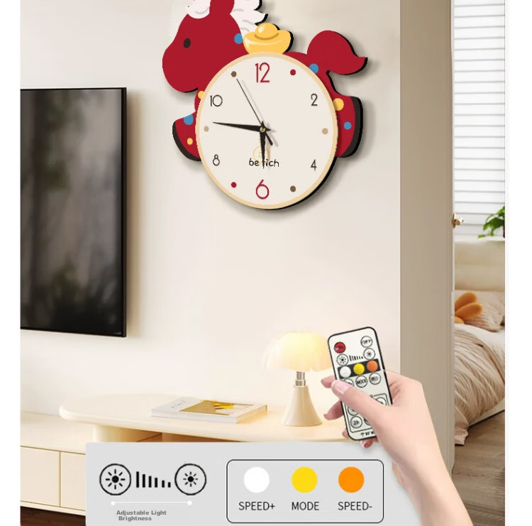 Mao Jiujiang No-Drill Cream Style Clock Modern Minimalist Home Dining Room Decorative Clock New Living Room Wall Clock Wall Art 6