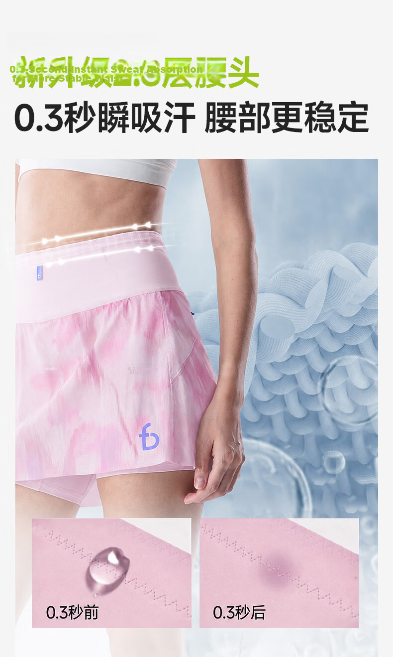 Feibit Super A Skirt-Shorts 4.0 Women's Fitness Running Yoga Light Compression Anti-Exposure Light Compression Small Blue Plaid M 5
