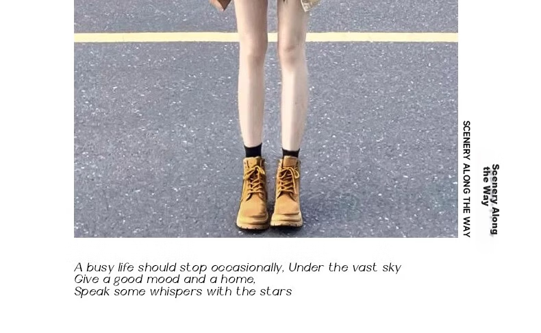 Warrior Women's Martin Boots Summer British Style Hiking Short Boots Workwear Outdoor Yellow Boots 1327 Camel Color Size 38 11