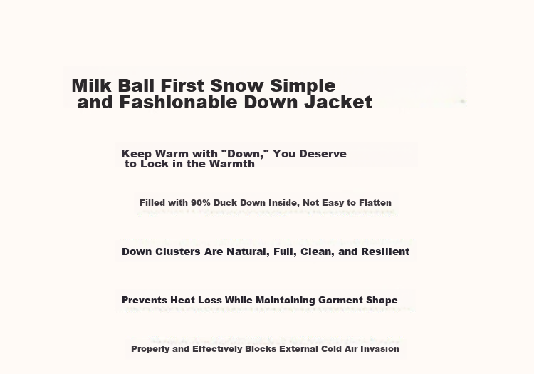 Demana [Milk Ball First Snow] Women's Winter High Warmth 90% Duck Down Quilted Tape Edge Down Jacket 2