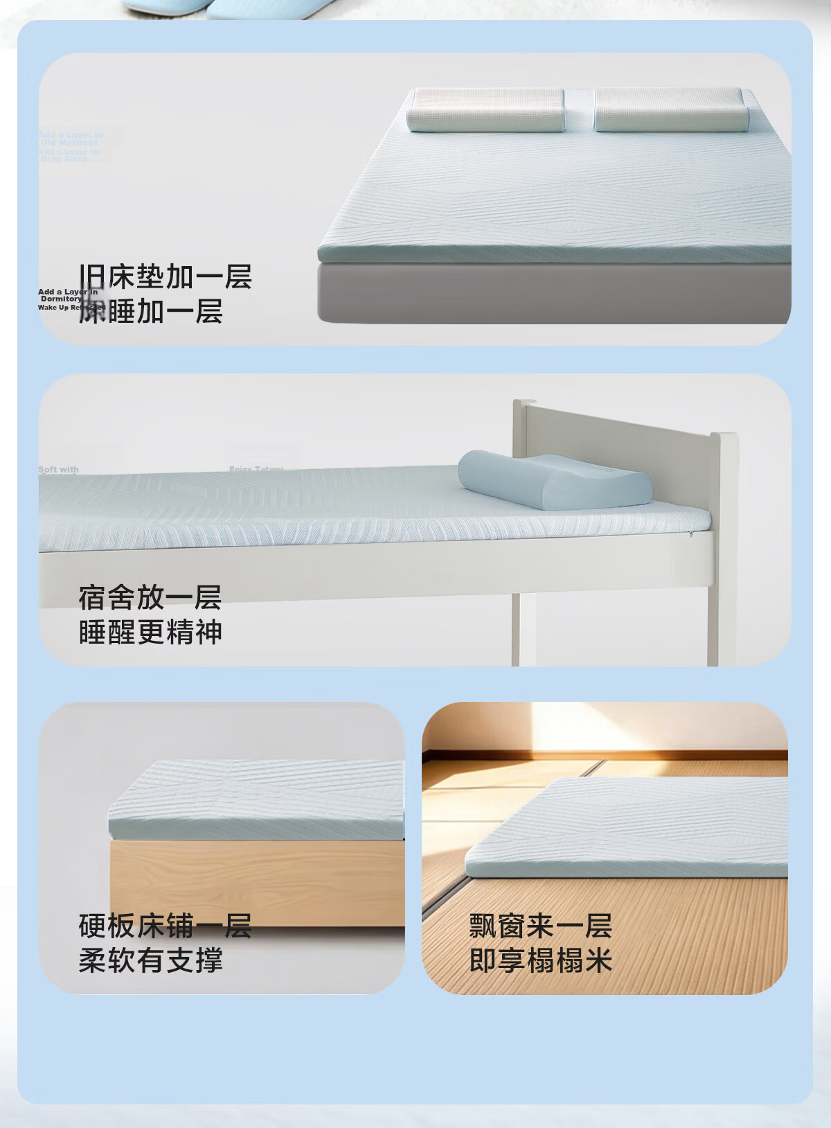 LUOLAI Home Textile Student Dormitory Mattress, Single Bed, Antibacterial And Anti-Mite Protection Pad, 0.9x2 Meters, Approximately 5CM High 3