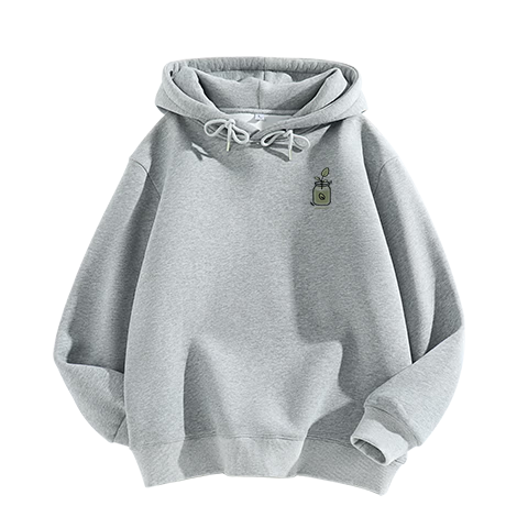 JEANSWEST LIFE, Jeanswest Life, Hooded Sweatshirt for Men, Spring And Autumn Heavyweight Trendy Jacket, Casual Green Potted Plant, Loose-Fitting Versatile Top for Students